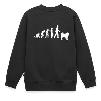 Mastiff tibétain shirt cadeau - Sweat Premium enfant bio - noir - Dos - AI Model Kid Female (0cm)
