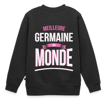 Meilleure Germaine du monde femme - Sweat Premium enfant bio - noir - Dos - AI Model Kid Female (0cm)