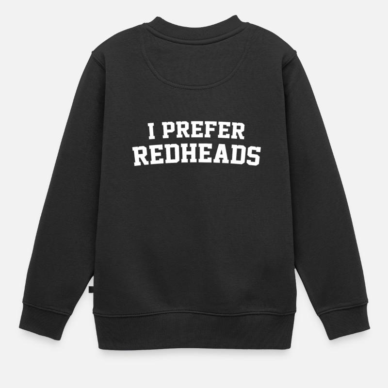 Je préfère les roux - roux au gingembre - Sweat Premium enfant bio - noir