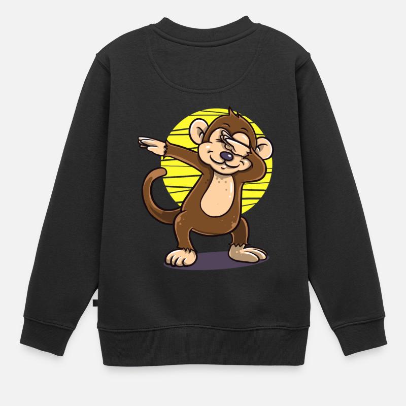 Dabbing dab Affe lustig Geschenk Gruselig Geburt - Kinder Premium Organic Sweatshirt - Schwarz