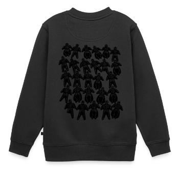 Hoseflower black - Kids Premium Organic Sweatshirt - black - Back - AI Model Kid Female (0cm)