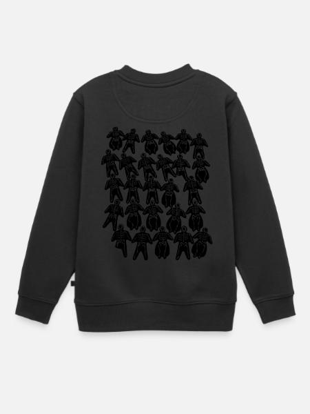 Schlauchblume schwarz - Kinder Premium Organic Sweatshirt - Schwarz