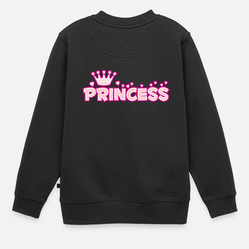 Princess - Sweat Premium enfant bio - noir