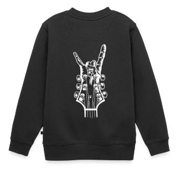 Acoustic Guitar Rock Hand Music Guitarist Player - Kids Premium Organic Sweatshirt - black - Back - AI Model Kid Female (0cm)