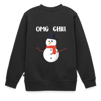 OMG Chill cadeau pour Chill People - Sweat Premium enfant bio - noir - Dos - AI Model Kid Female (0cm)