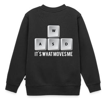 Gamer - PC - Nerd - Geek - Cadeau - Sweat Premium enfant bio - noir - Dos - AI Model Kid Female (0cm)