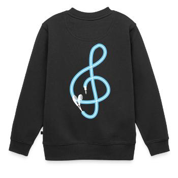 La musique est la clé - Musique - Son - Song - Paroles - Sweat Premium enfant bio - noir - Dos - AI Model Kid Female (0cm)
