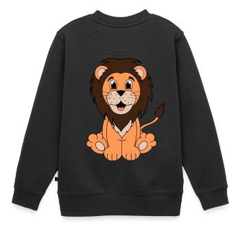 Lion - Sweat Premium enfant bio - noir - Dos - AI Model Kid Female (0cm)