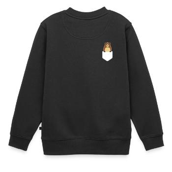 Pocket Groundhog Waldmurmeltier Vorhersage Ground-Hog - Kinder Premium Organic Sweatshirt - Schwarz - Hinten - AI Model Kid Female (0cm)