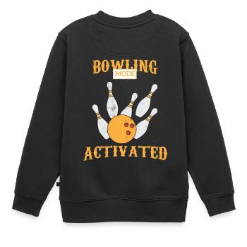 Bowling - Bowling - Bowling - Grève - Cadeau - Sweat Premium enfant bio - noir - Dos - AI Model Kid Female (0cm)