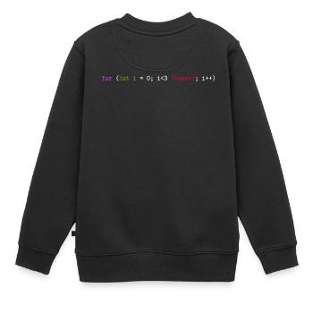 Les programmeurs, logiciels, informatique, développeur - Sweat Premium enfant bio - noir - Dos - AI Model Kid Female (0cm)