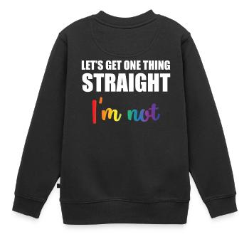 Gay - Gay - Gay Pride - Cadeau - Fierté - Sweat Premium enfant bio - noir - Dos - AI Model Kid Female (0cm)