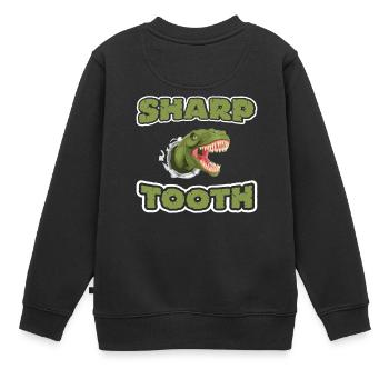 Shap Tooth Dinosaur - Sweat Premium enfant bio - noir - Dos - AI Model Kid Female (0cm)