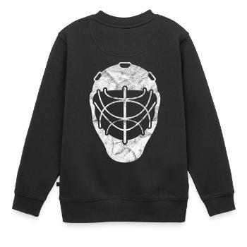 Hockey Hockey Maske Eishockey Geschenk - Kinder Premium Organic Sweatshirt - Schwarz - Hinten - AI Model Kid Female (0cm)