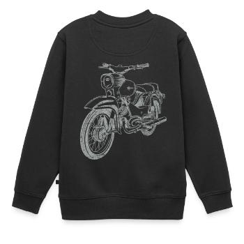 Simson Star Line Vintage Silhouette - Sweat Premium enfant bio - noir - Dos - AI Model Kid Female (0cm)