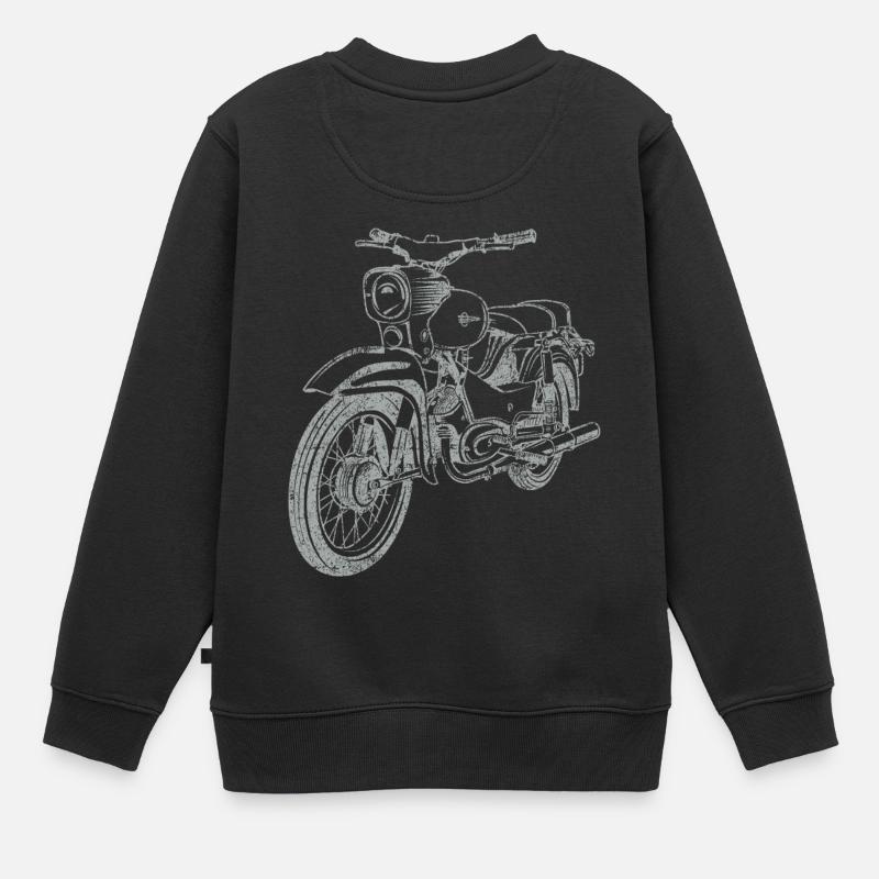 Simson Star Vintage Lineart Silhouette - Kinder Premium Organic Sweatshirt - Schwarz