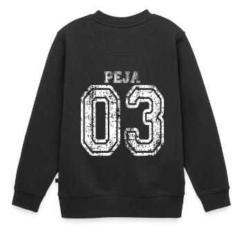 Peja 03 Peje Albanie Kosovo Cadeau Design - Sweat Premium enfant bio - noir - Dos - AI Model Kid Female (0cm)