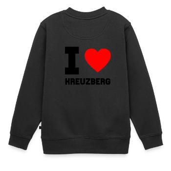 J'aime ville natale idée cadeau Berlin Kreuzberg - Sweat Premium enfant bio - noir - Dos - AI Model Kid Female (0cm)