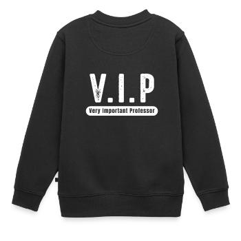 Professeur cadeau VIP Professeur - Sweat Premium enfant bio - noir - Dos - AI Model Kid Female (0cm)