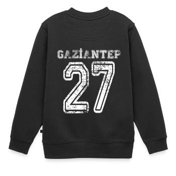 27 Gaziantep plaque d'immatriculation turque comme un cadeau - Sweat Premium enfant bio - noir - Dos - AI Model Kid Female (0cm)
