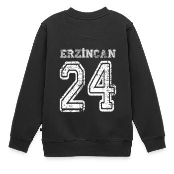 24 Erzincan plaque d'immatriculation turque comme un cadeau - Sweat Premium enfant bio - noir - Dos - AI Model Kid Female (0cm)