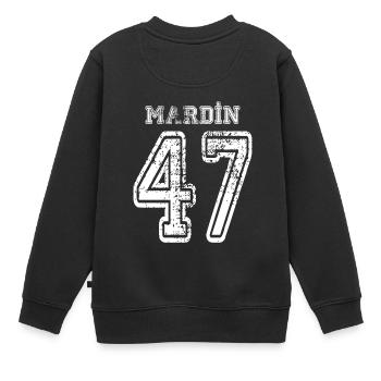 47 Mardin plaque d'immatriculation turque comme un cadeau - Sweat Premium enfant bio - noir - Dos - AI Model Kid Female (0cm)
