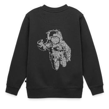 Astronaut Raumfahrt Erde Weltall Geschenk - Kinder Premium Organic Sweatshirt - Schwarz - Hinten - AI Model Kid Female (0cm)