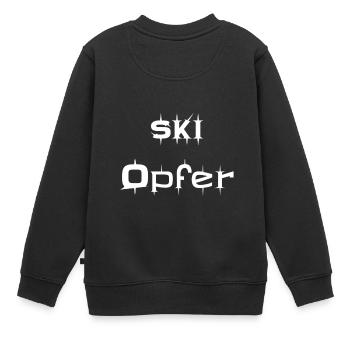 SKI Opfer - Kinder Premium Organic Sweatshirt - Schwarz - Hinten - AI Model Kid Female (0cm)