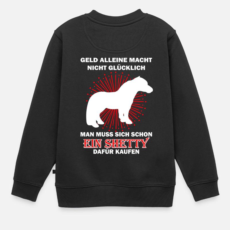 Shetty Shetlandpony - Kinder Premium Organic Sweatshirt - Schwarz