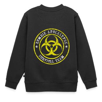 Zombie Apocalypse Survival Team Geschenk - Kinder Premium Organic Sweatshirt - Schwarz - Hinten - AI Model Kid Female (0cm)