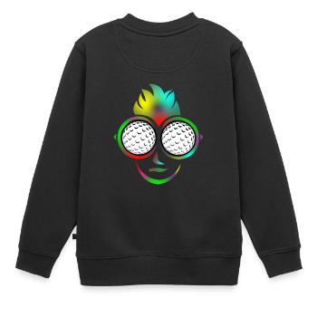 Golf Ball lunettes de soleil cadeau d'été Golf shirt - Sweat Premium enfant bio - noir - Dos - AI Model Kid Female (0cm)