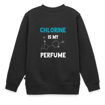Lustiges Chlor Schwimmer T-Shirt Geschenk - Kinder Premium Organic Sweatshirt - Schwarz - Hinten - AI Model Kid Female (0cm)