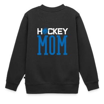 Hockey Mama - Kinder Premium Organic Sweatshirt - Schwarz - Hinten - AI Model Kid Female (0cm)