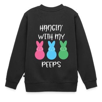 Ostern - Osterhase - Osterfest - Geschenke - Kinder Premium Organic Sweatshirt - Schwarz - Hinten - AI Model Kid Female (0cm)
