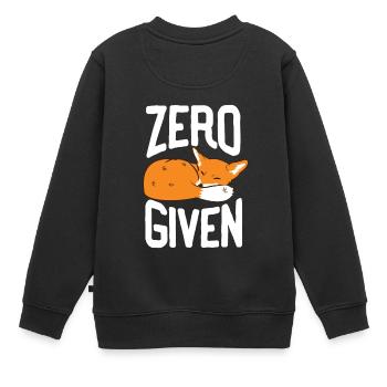 Zero Fox Given Lustiges T-Shirt Geschenk Fuchs - Kinder Premium Organic Sweatshirt - Schwarz - Hinten - AI Model Kid Female (0cm)