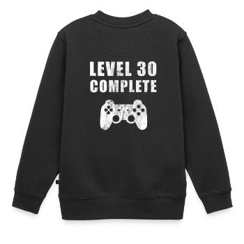 30 Geburtstag Level 30 Gamer Gaming Video Games PC - Kinder Premium Organic Sweatshirt - Schwarz - Hinten - AI Model Kid Female (0cm)