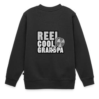 Bobine de grand-père fraîche - Sweat Premium enfant bio - noir - Dos - AI Model Kid Female (0cm)
