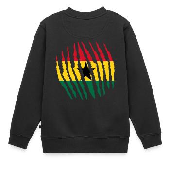 Griffe griffe origine indigène Ghana png - Sweat Premium enfant bio - noir - Dos - AI Model Kid Female (0cm)