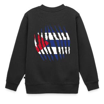 Griffe griffe origine indigène Cuba png - Sweat Premium enfant bio - noir - Dos - AI Model Kid Female (0cm)