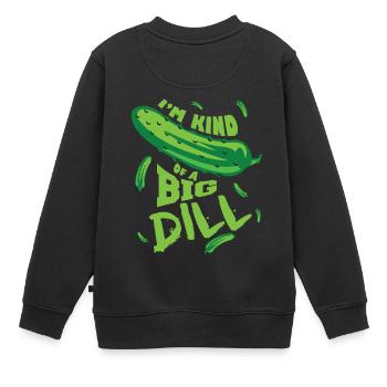 Lustige Gurke - Kinder Premium Organic Sweatshirt - Schwarz - Hinten - AI Model Kid Female (0cm)