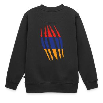 Claw Klaue Risse Herkunft Armenien png - Kinder Premium Organic Sweatshirt - Schwarz - Hinten - AI Model Kid Female (0cm)