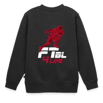 American Football Touchdown Geschenk Geburtstag - Kinder Premium Organic Sweatshirt - Schwarz - Hinten - AI Model Kid Female (0cm)