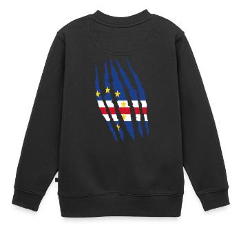 Claw Klaue Risse Herkunft Kap Verde png - Kinder Premium Organic Sweatshirt - Schwarz - Hinten - AI Model Kid Female (0cm)