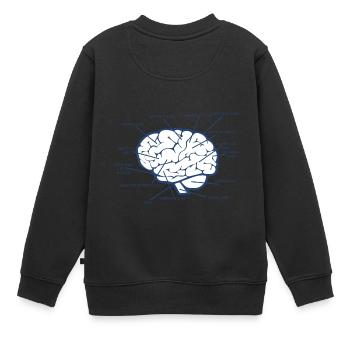 Gehirn-Diagramm-anatomisches medizinisches Biologie-Geschenk - Kinder Premium Organic Sweatshirt - Schwarz - Hinten - AI Model Kid Female (0cm)