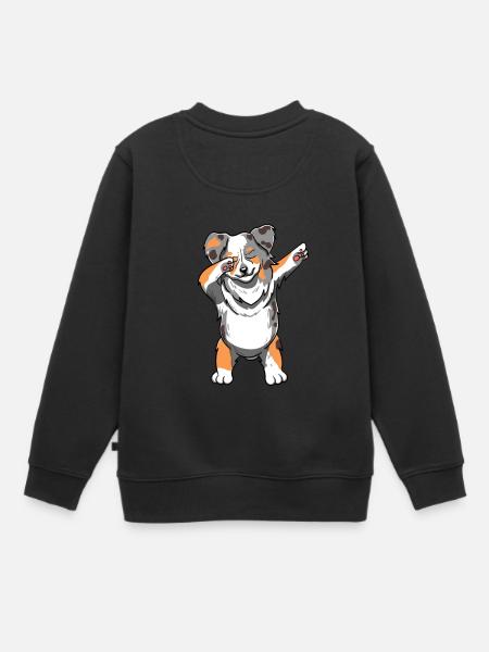 Australian chien de berger Dab danse cadeau tamponnant - Sweat Premium enfant bio - noir