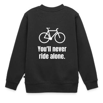 Fahrradfahrer Geschenk Radsport Fahrradkurier Rad - Kinder Premium Organic Sweatshirt - Schwarz - Hinten - AI Model Kid Female (0cm)