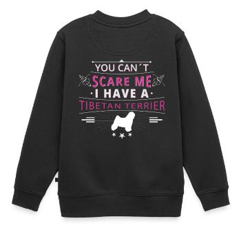 Terrier tibétain peur Terrier du Tibet - Sweat Premium enfant bio - noir - Dos - AI Model Kid Female (0cm)