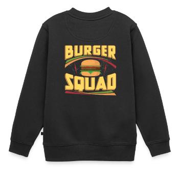 Burger Squad Cheeseburger Foodie - Sweat Premium enfant bio - noir - Dos - AI Model Kid Female (0cm)