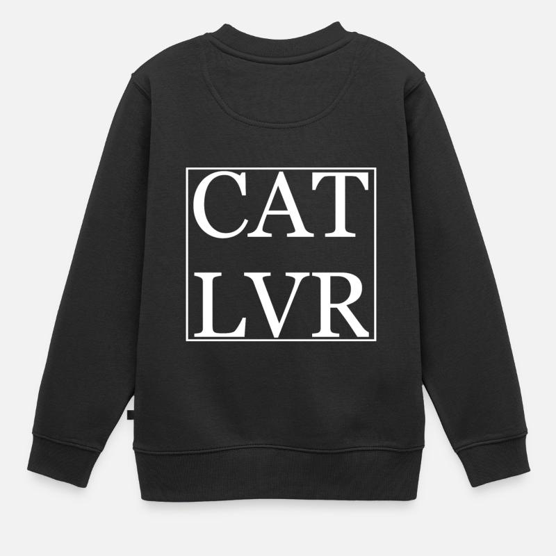 Cat lover - Kinder Premium Organic Sweatshirt - Schwarz