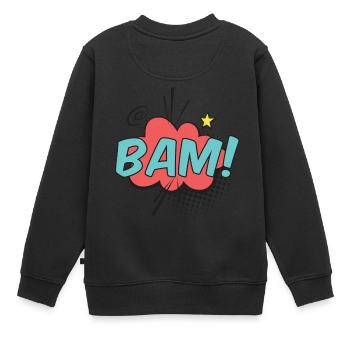 Bam - Sweat Premium enfant bio - noir - Dos - AI Model Kid Female (0cm)